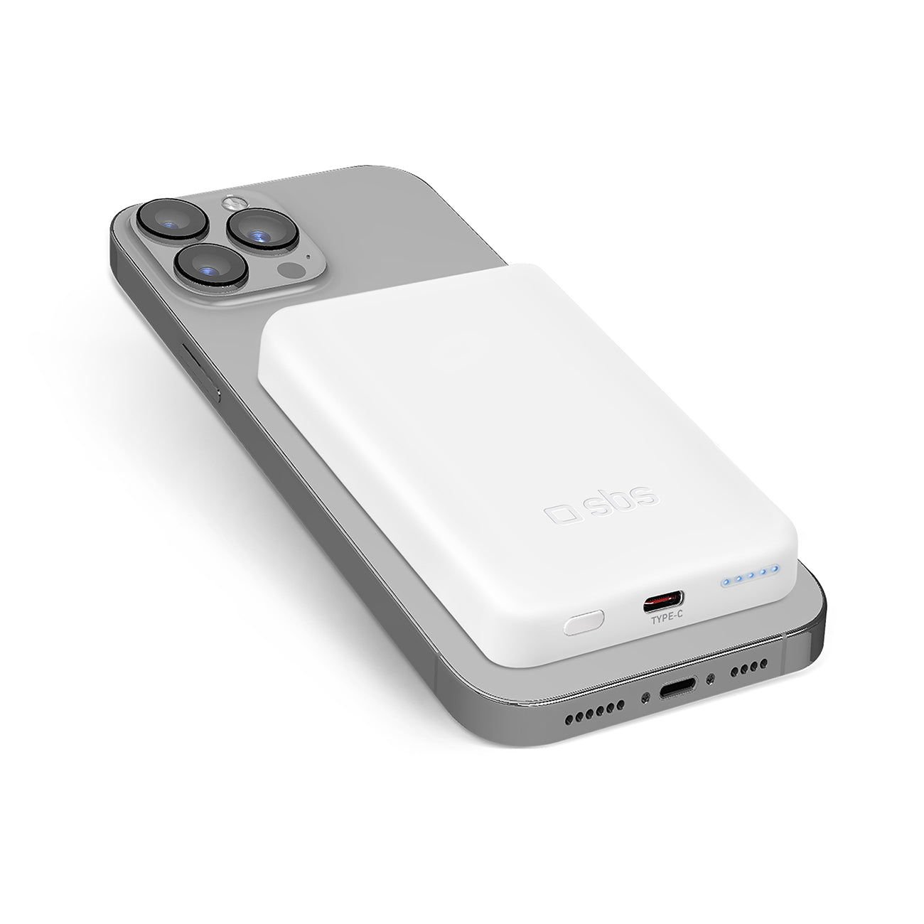 Powerbank 5000 mAh USB-C compatible with MagSafe - white - Carlat