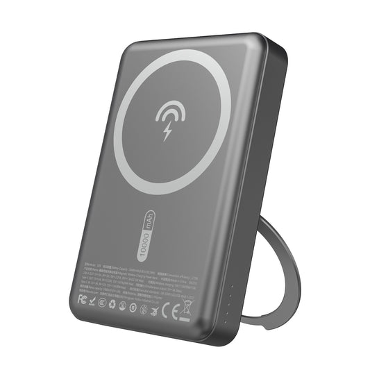 Powerbank K28 10000mAh with MagSafe with metal housing and PD stand 22.5W - gray - Carlat