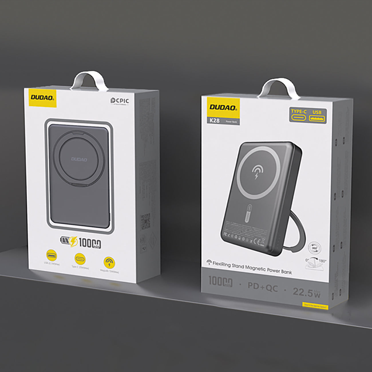 Powerbank K28 10000mAh with MagSafe with metal housing and PD stand 22.5W - gray - Carlat