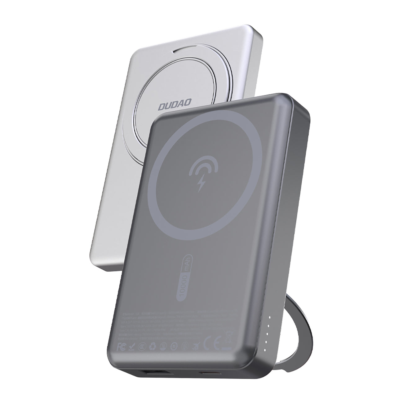 Powerbank K28 10000mAh with MagSafe with metal housing and PD stand 22.5W - gray - Carlat