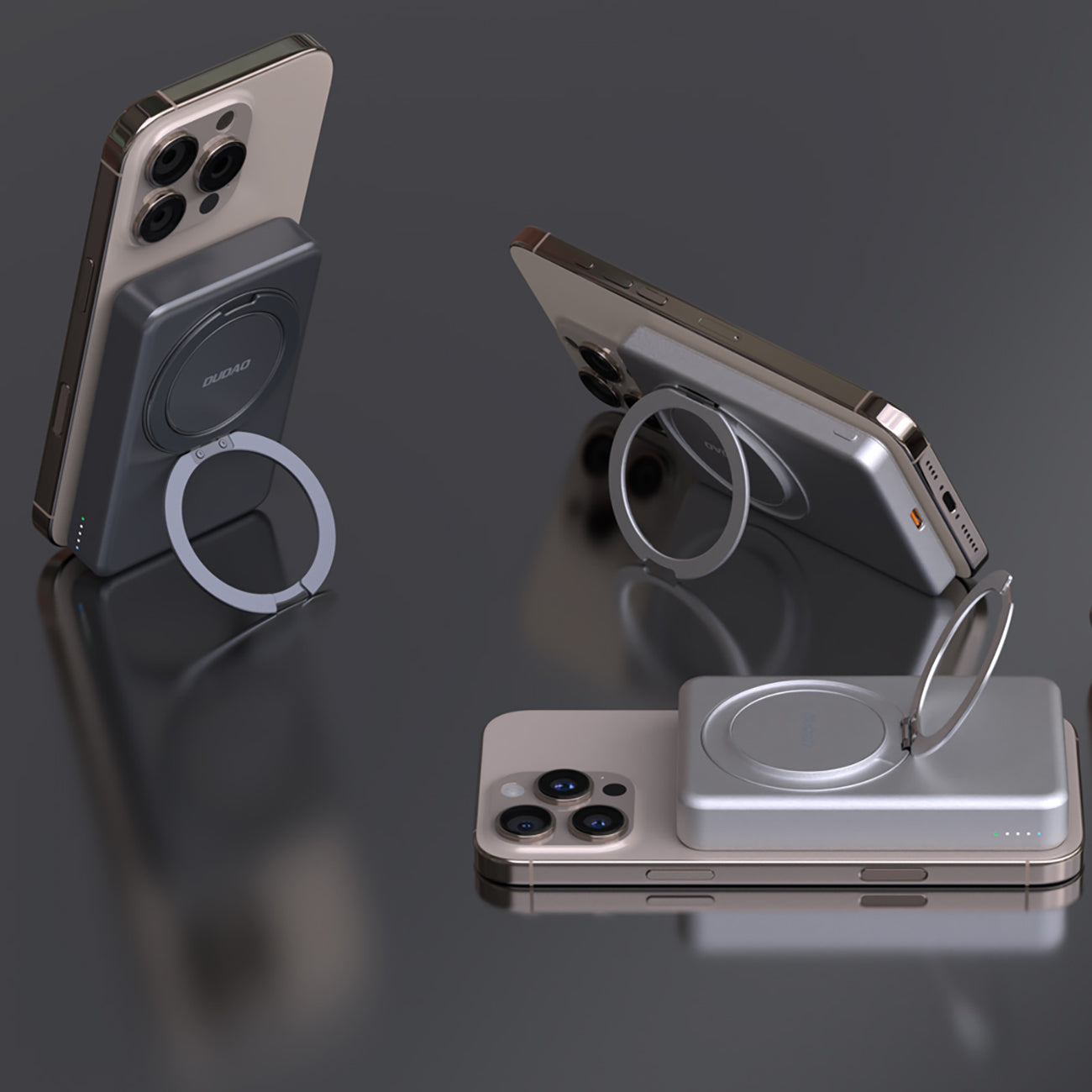 Powerbank K28 10000mAh with MagSafe with metal housing and PD stand 22.5W - gray - Carlat