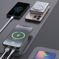 Powerbank K28 10000mAh with MagSafe with metal housing and PD stand 22.5W - gray - Carlat