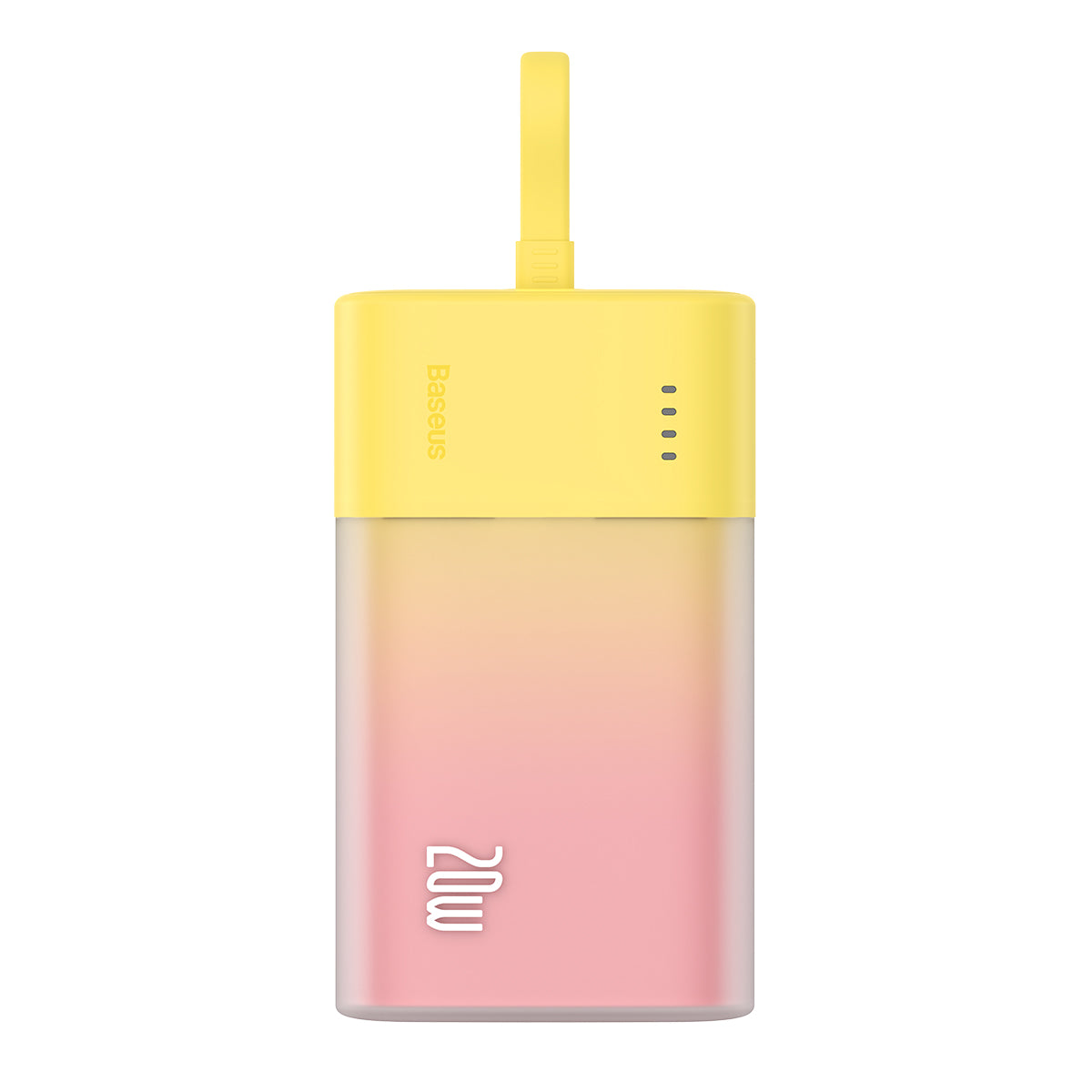 Powerbank Popsicle 5200mAh 20W with Lightning cable 60W/20V/3A/30cm - yellow-pink - Carlat