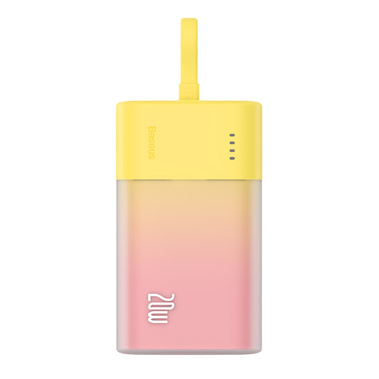 Powerbank Popsicle 5200mAh 20W with Lightning cable 60W/20V/3A/30cm - yellow-pink - Carlat