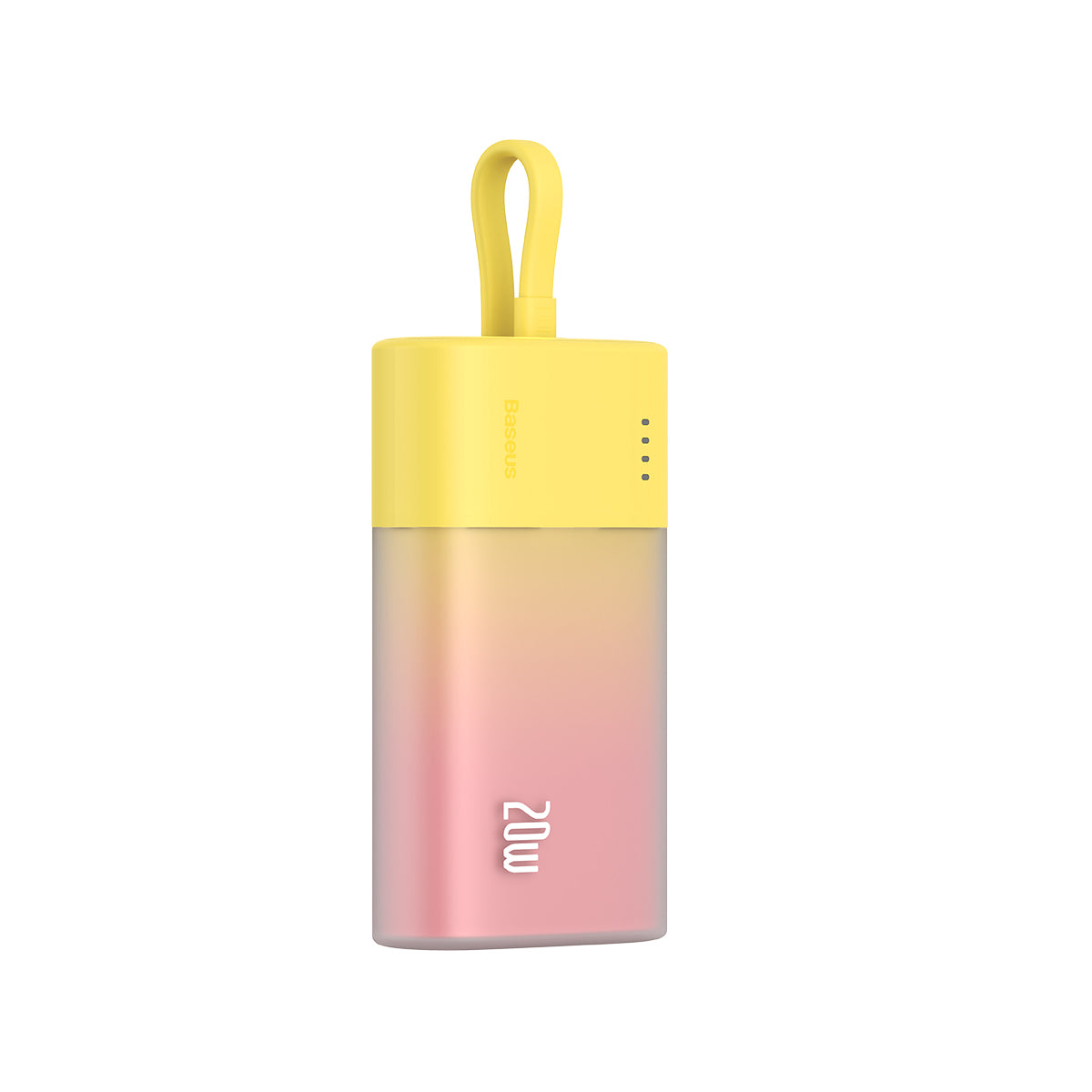 Powerbank Popsicle 5200mAh 20W with Lightning cable 60W/20V/3A/30cm - yellow-pink - Carlat