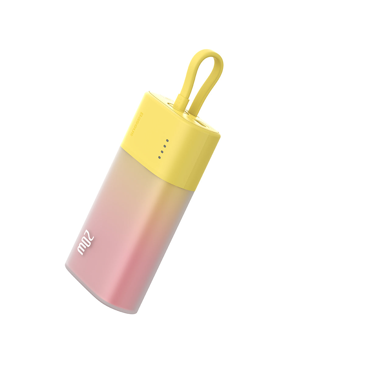 Powerbank Popsicle 5200mAh 20W with Lightning cable 60W/20V/3A/30cm - yellow-pink - Carlat