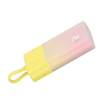 Powerbank Popsicle 5200mAh 20W with Lightning cable 60W/20V/3A/30cm - yellow-pink - Carlat