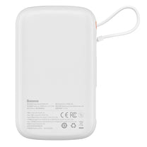 Powerbank with high-speed charging 10000mAh 22.5W QC-PD-SCP-FCP USB-C cable white - Carlat