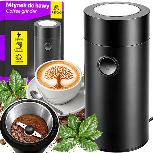 Powerful Electric Grinder for Coffee, Sugar, Nuts, and Grains, 150W - ER1020 - Carlat