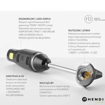 Powerful hand blender with speed adjustment 250W Hendi 222157 - Carlat
