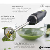 Powerful hand blender with speed adjustment 250W Hendi 222157 - Carlat