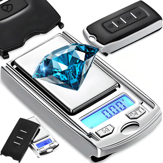 Precision Electronic Jewelry Scale, 0.01–100 g, with Key, Case, and Battery - Carlat