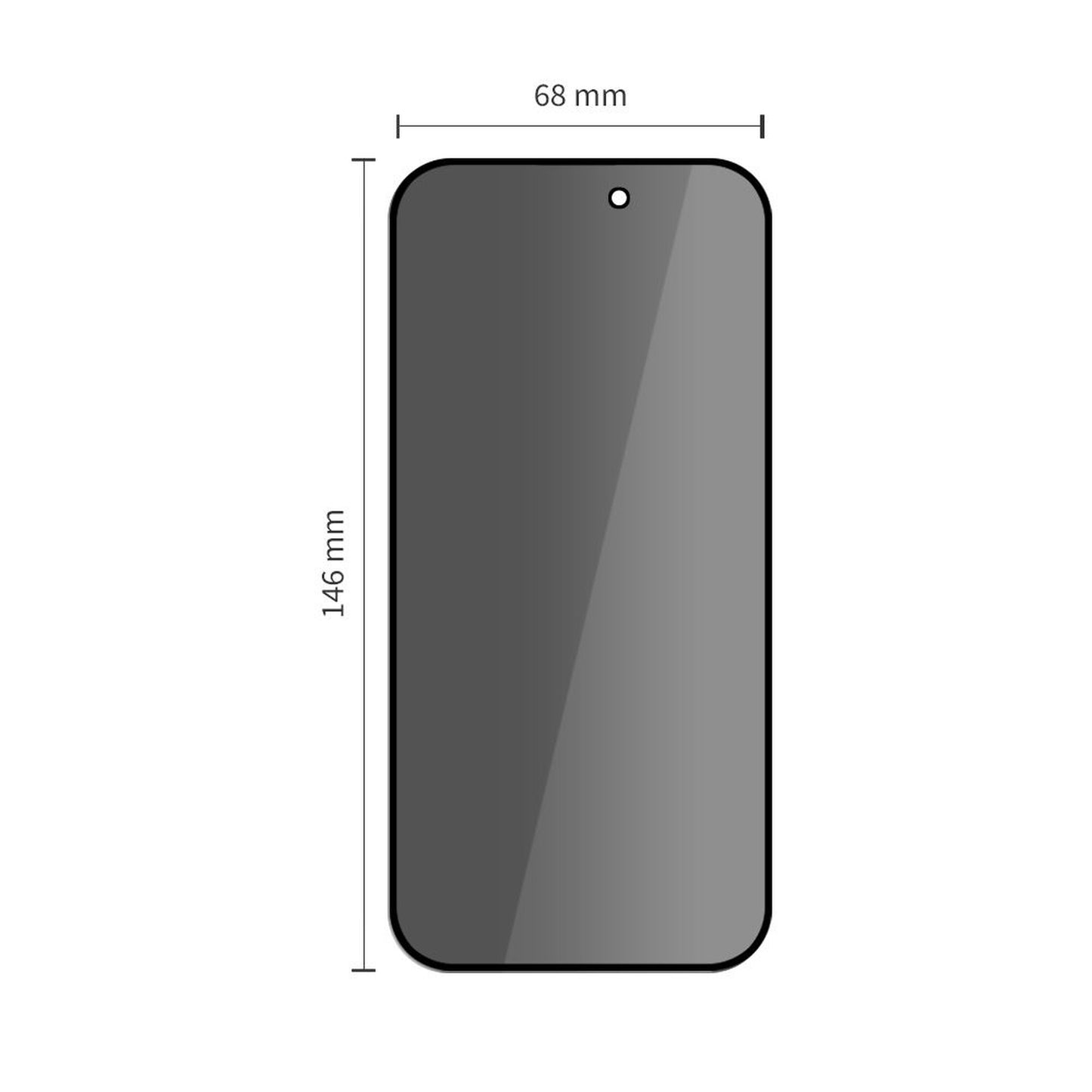 Privacy glass for iPhone 16 Pro / 17 / 17 Pro - 2 pcs. - Carlat
