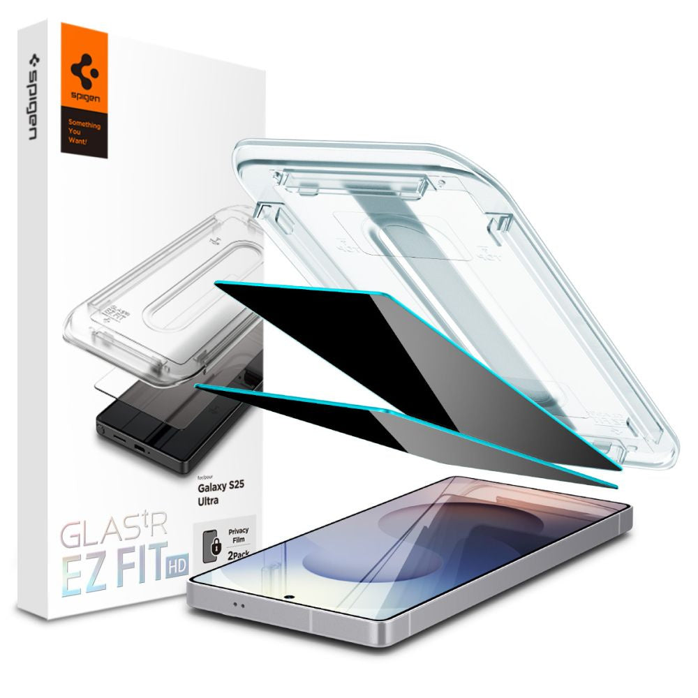 Privacy glass with applicator for Samsung Galaxy S25 Ultra Glas.TR Ez Fit Privacy - 2 pcs. - Carlat