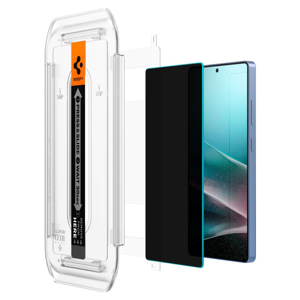 Privacy glass with applicator for Samsung Galaxy S25 Ultra Glas.TR Ez Fit Privacy - 2 pcs. - Carlat