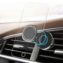 Privity Ring magnetic finger phone holder with stand function - black - Carlat