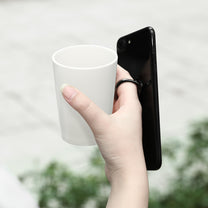 Privity Ring magnetic finger phone holder with stand function - black - Carlat