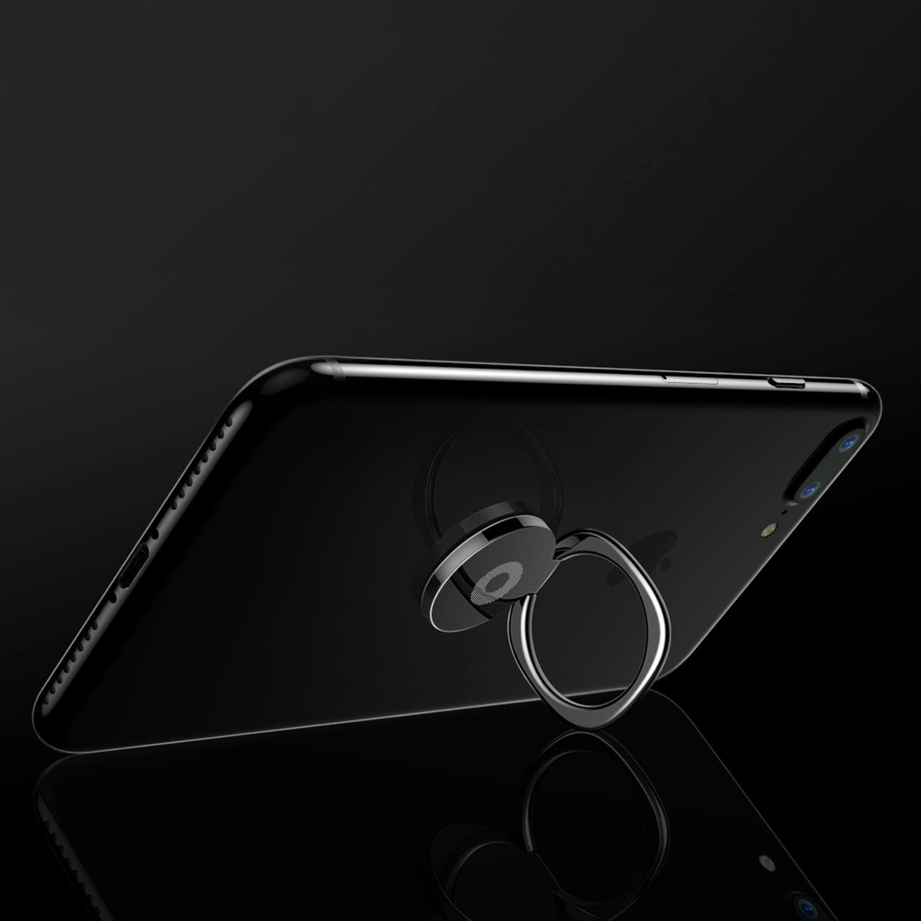 Privity Ring magnetic finger phone holder with stand function - black - Carlat