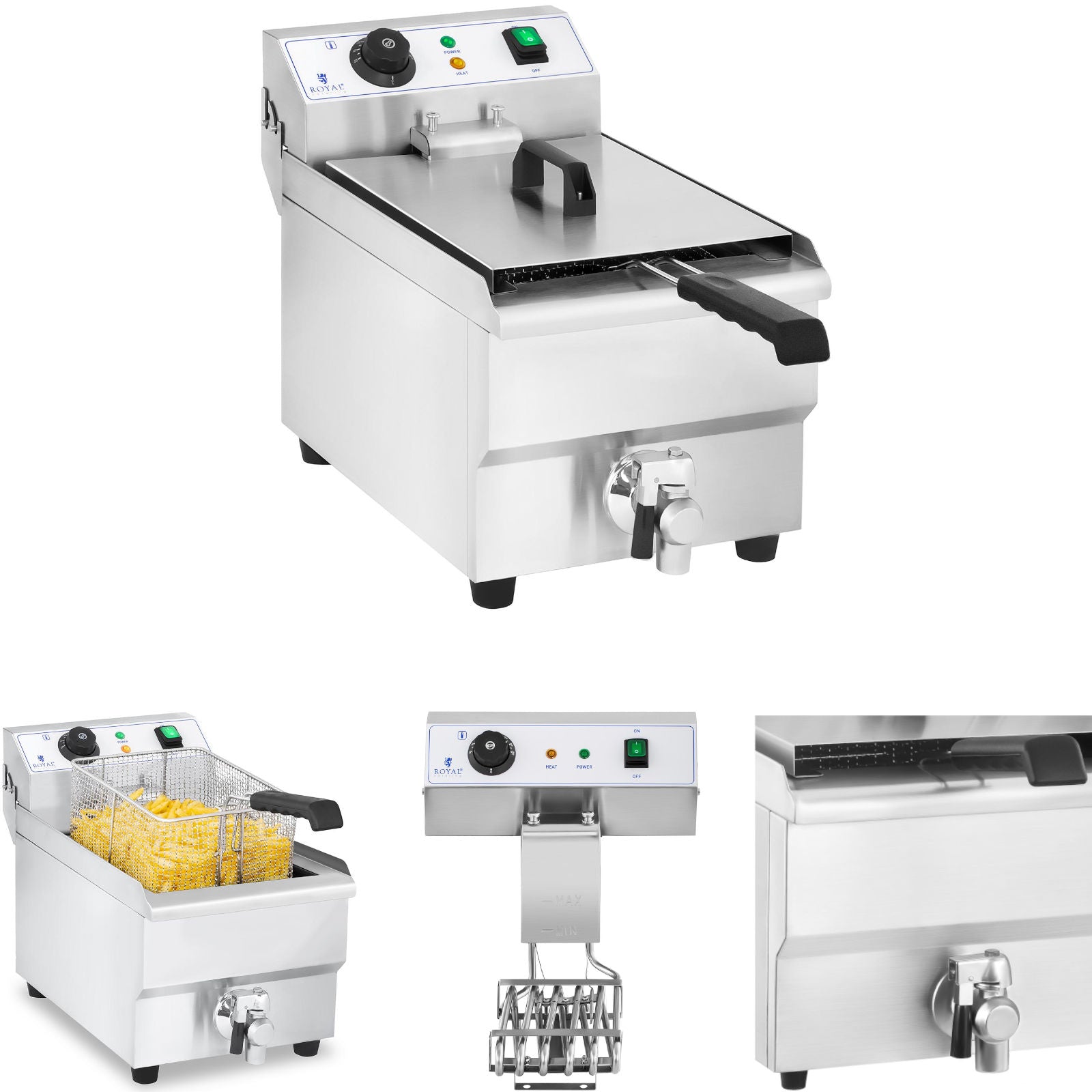 Professional fryer with 230V 10L tap - Carlat