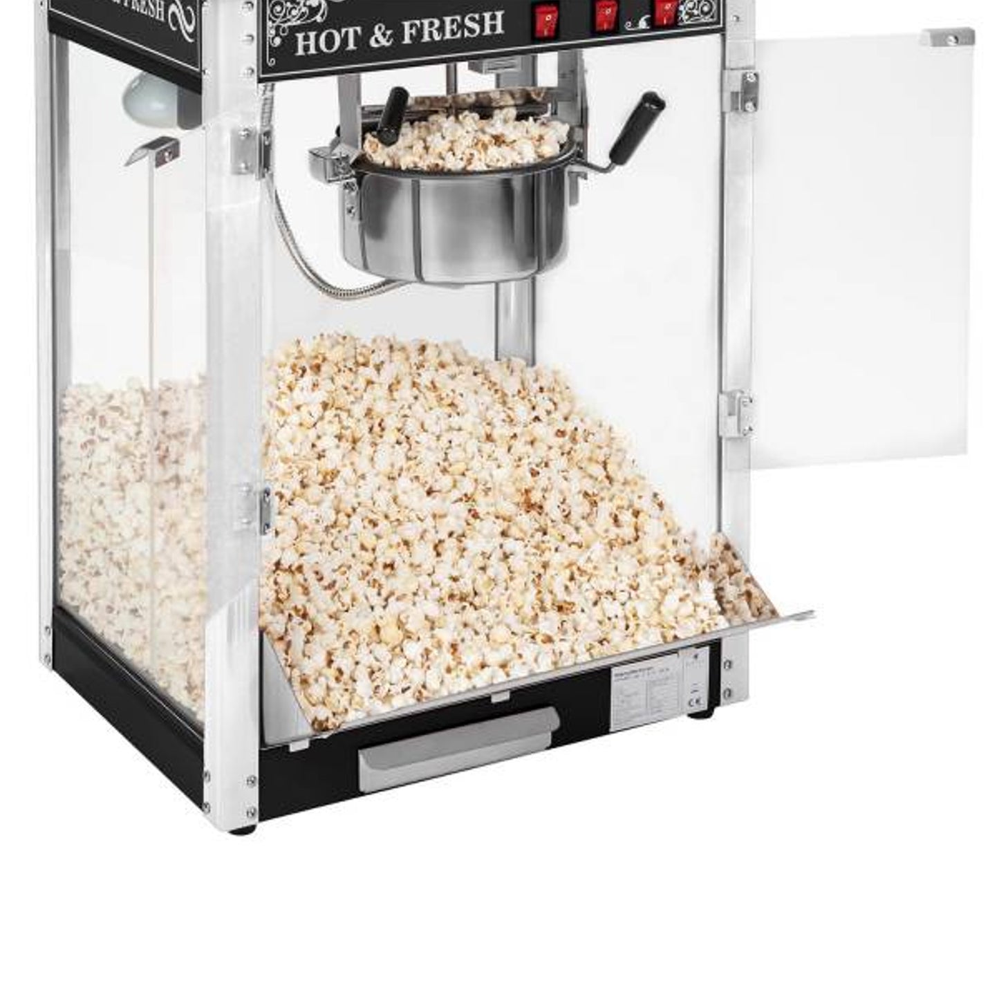 Professional high-performance popcorn machine 230V 1.6kW black - Carlat