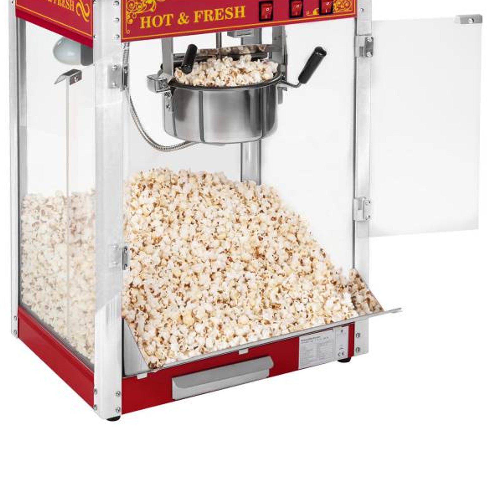 Professional powerful popcorn machine set 230V 1.6kW red - Carlat
