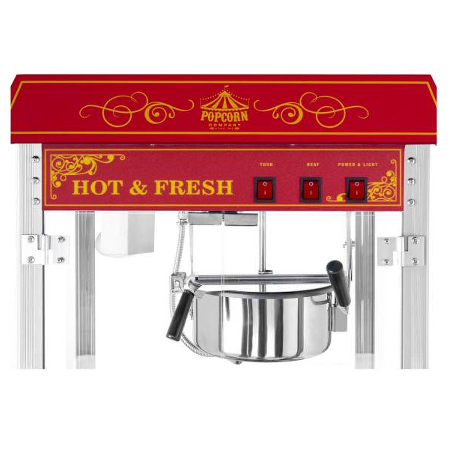 Professional powerful popcorn machine set 230V 1.6kW red - Carlat