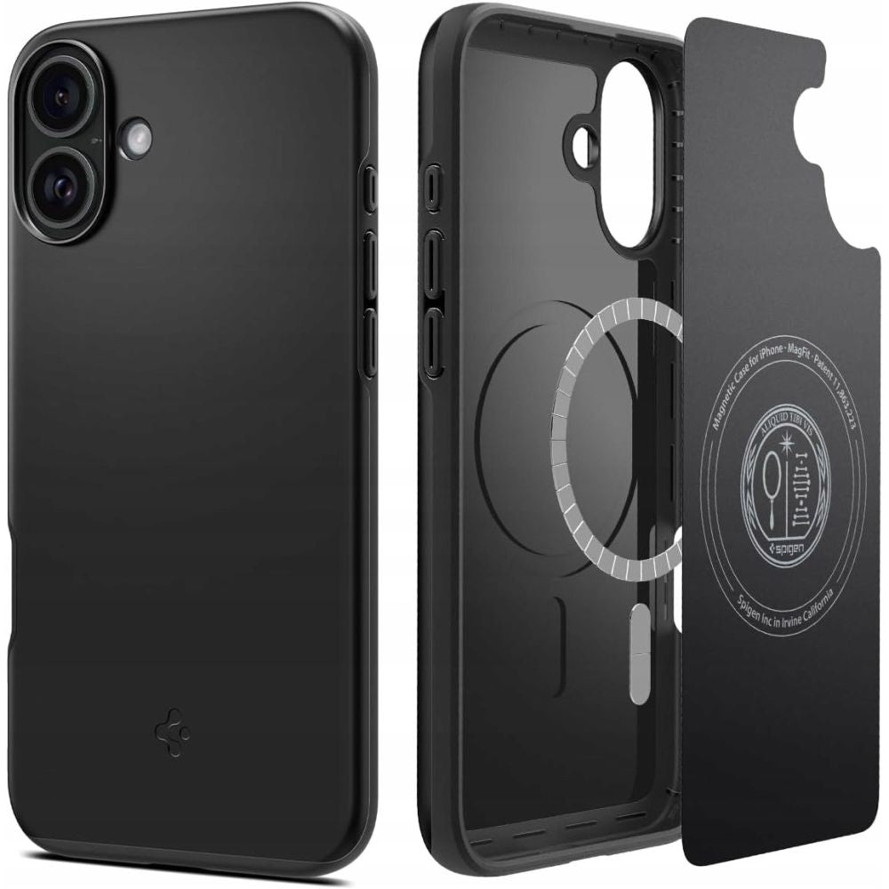 Protective case for iPhone 16 Plus Thin Fit MagSafe - black - Carlat