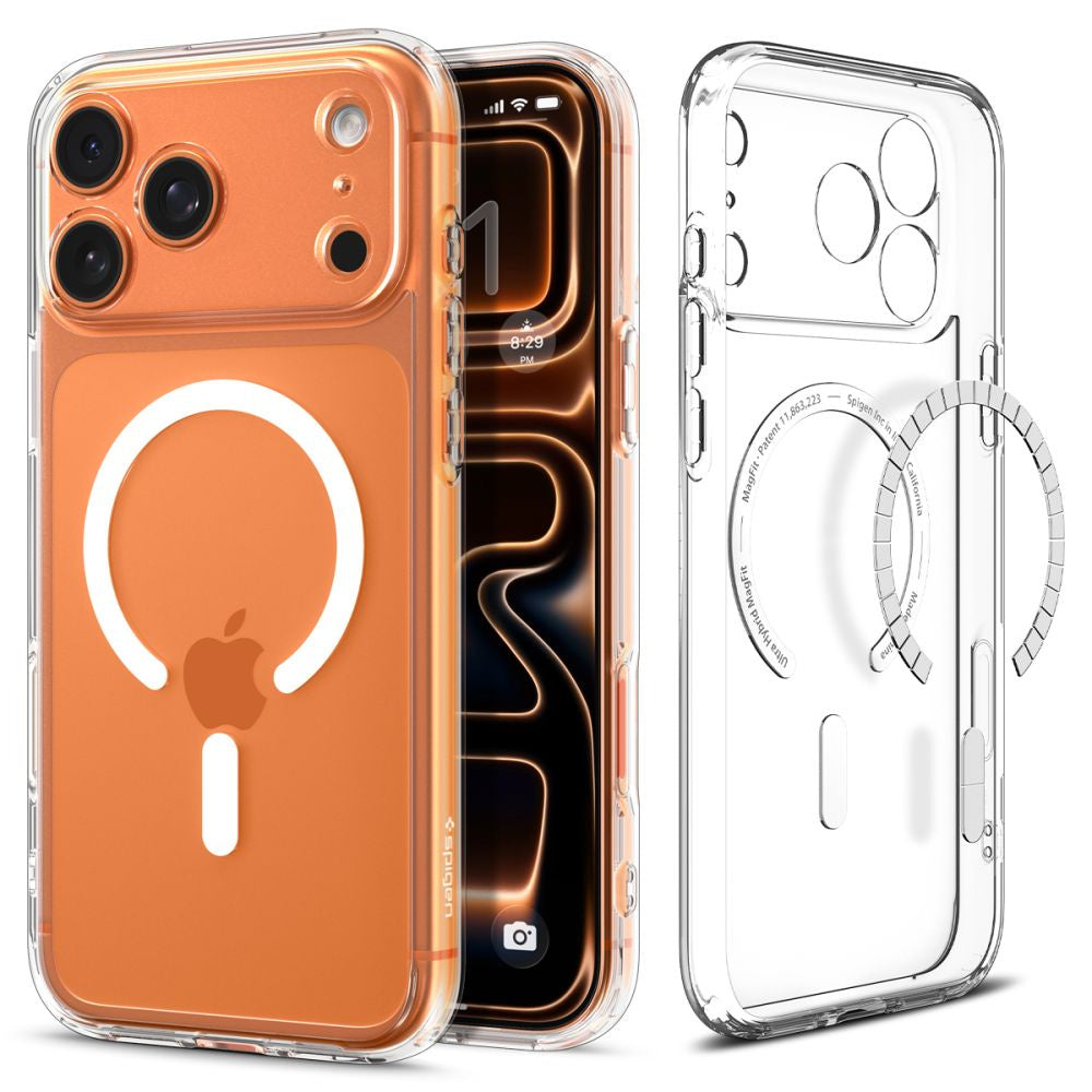 Protective case for iPhone 17 Pro Ultra Hybrid MagSafe - transparent and white - Carlat