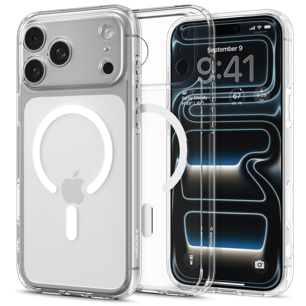 Protective case for iPhone 17 Pro Ultra Hybrid MagSafe - transparent and white - Carlat