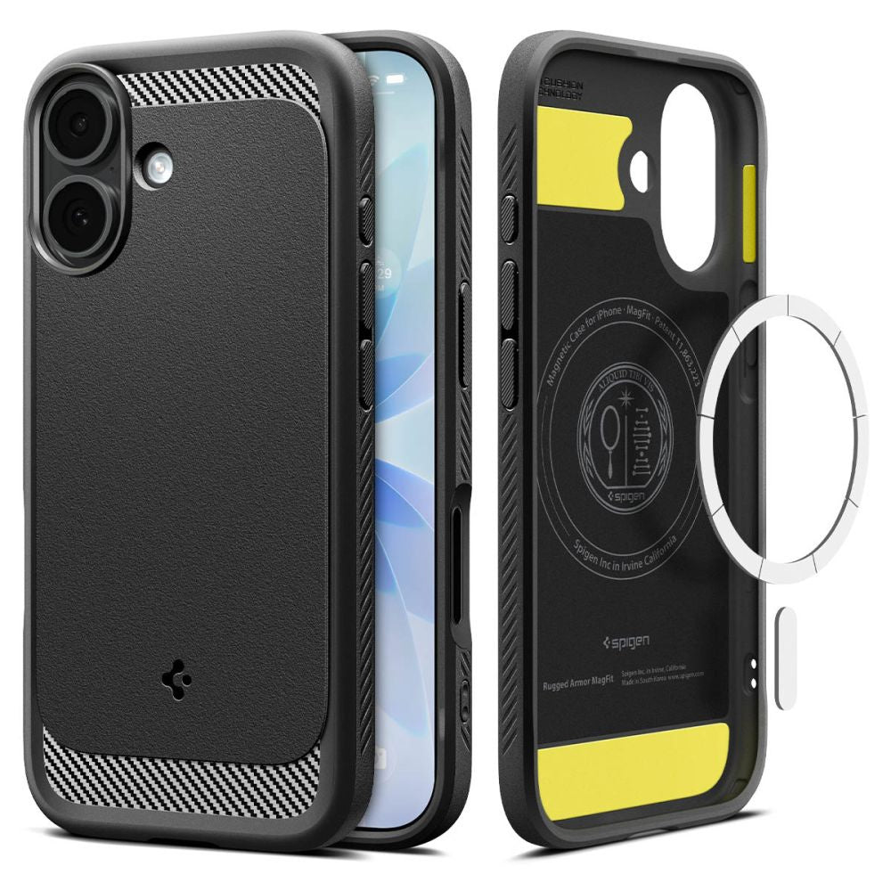 Protective case for iPhone 17 Rugged Armor Mag MagSafe - matte black - Carlat