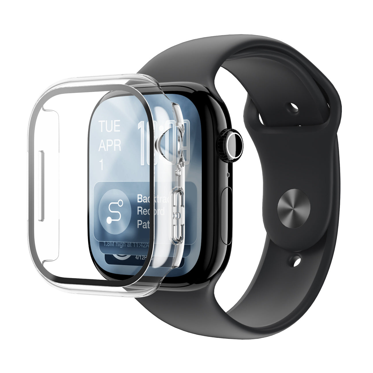 Protective glass with case for Apple Watch Series 11 46 mm Radix - transparent - Carlat