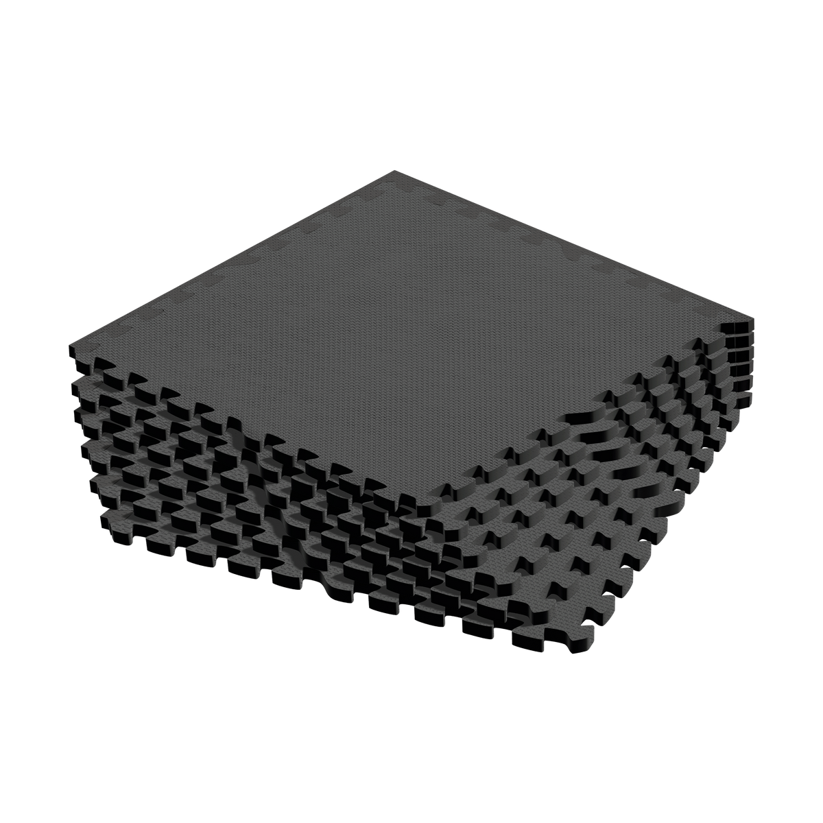 Protective mat for fitness equipment and gym workouts, 60x60 cm interlocking tiles, set of 6, REBEL ACTIVE - Carlat