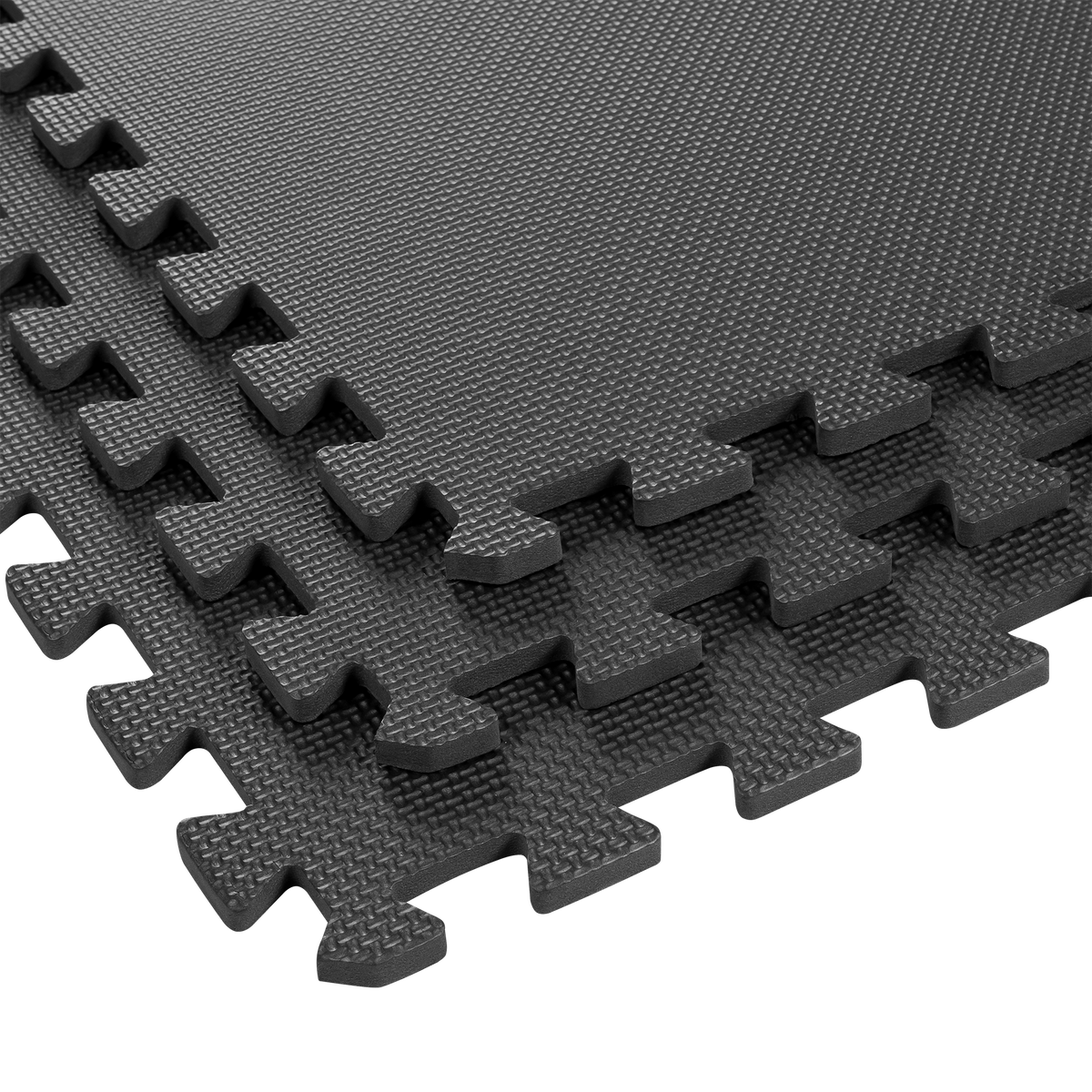 Protective mat for fitness equipment and gym workouts, 60x60 cm interlocking tiles, set of 6, REBEL ACTIVE - Carlat