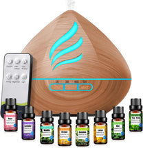 PureMist Aroma Diffuser 500 ml for Essential Oils: Ultrasonic Humidifier Bedroom with Remote Control - Air Freshener with 14-Colour LED and 4 Timers - Carlat