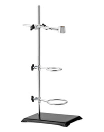 QWORK® Laboratory Stand Holder 13 x 21 cm, Bar Length 50 cm, Clamps and Sleeves (Diameter 5 cm/7.3 cm), for Scientific Experiments - Carlat