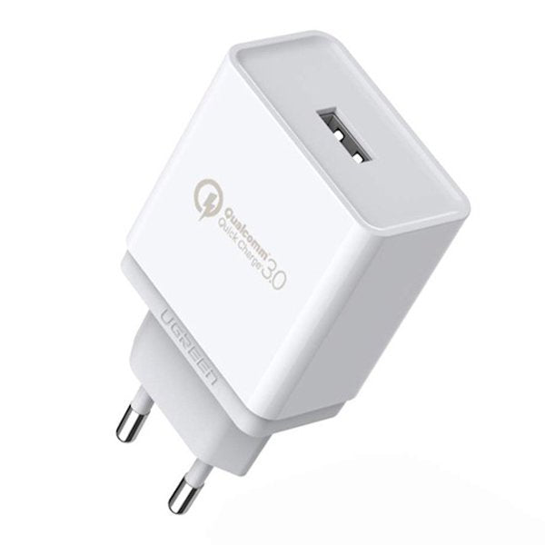 Quick Charge 3.0 18W 3A USB white fast charger - Carlat