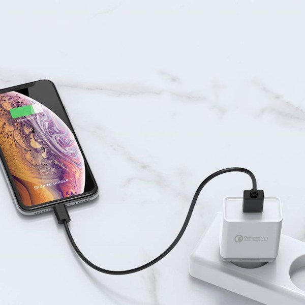 Quick Charge 3.0 18W 3A USB white fast charger - Carlat