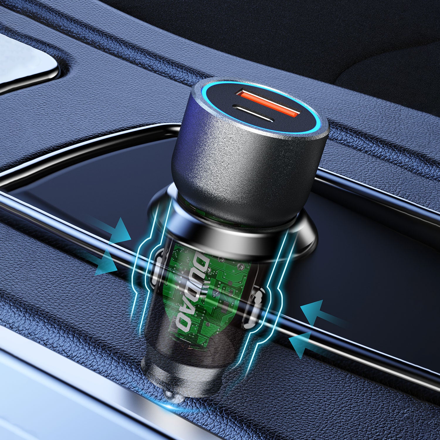 R4T 30W USB-A USB-C car charger - gray - Carlat
