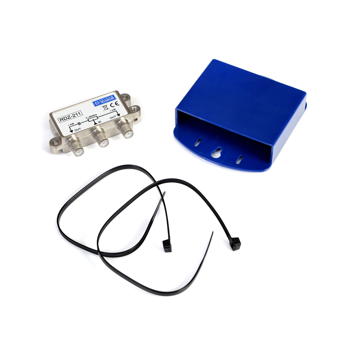 RDZ-211 Dual Outdoor RF Splitter, 5–862 MHz, 4.0 dB F, Outdoor Level, TELKOM TELMOR - Carlat