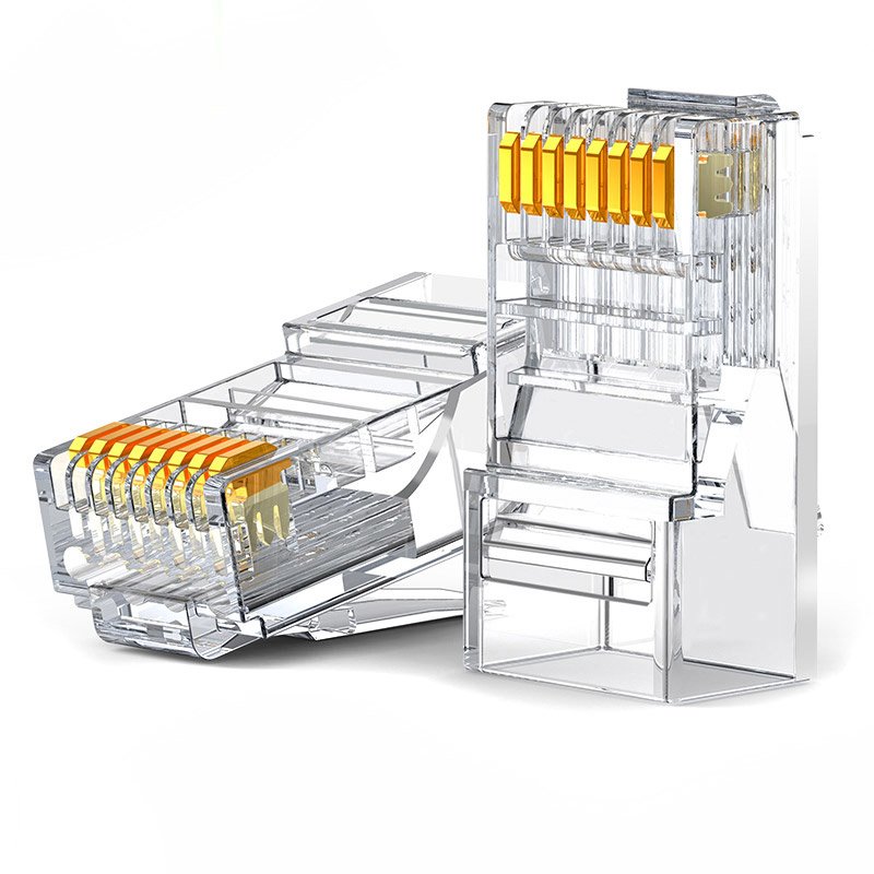 RJ45 8P8C Cat 6 plugin transparent 10pcs - Carlat