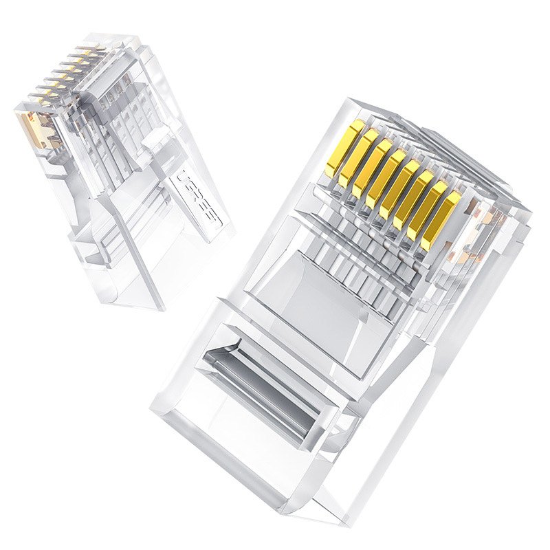 RJ45 8P8C Cat 6 plugin transparent 10pcs - Carlat