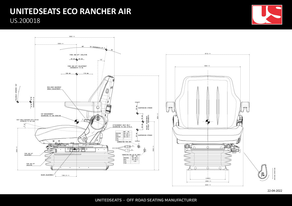 Rancher Artisan Mechanical Suspension Seat - Carlat