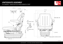 Rancher Eco Mechanical Suspension Seat – PVC - Carlat