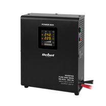 Rebel POWER-500 Wall-Mounted Emergency Power Supply - Inverter with Pure Sine Wave Output and Charging Function 12V 230V 500VA/300W - Carlat