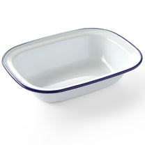Rectangular dish enamel white 215x160mm Hendi 621219 - Carlat