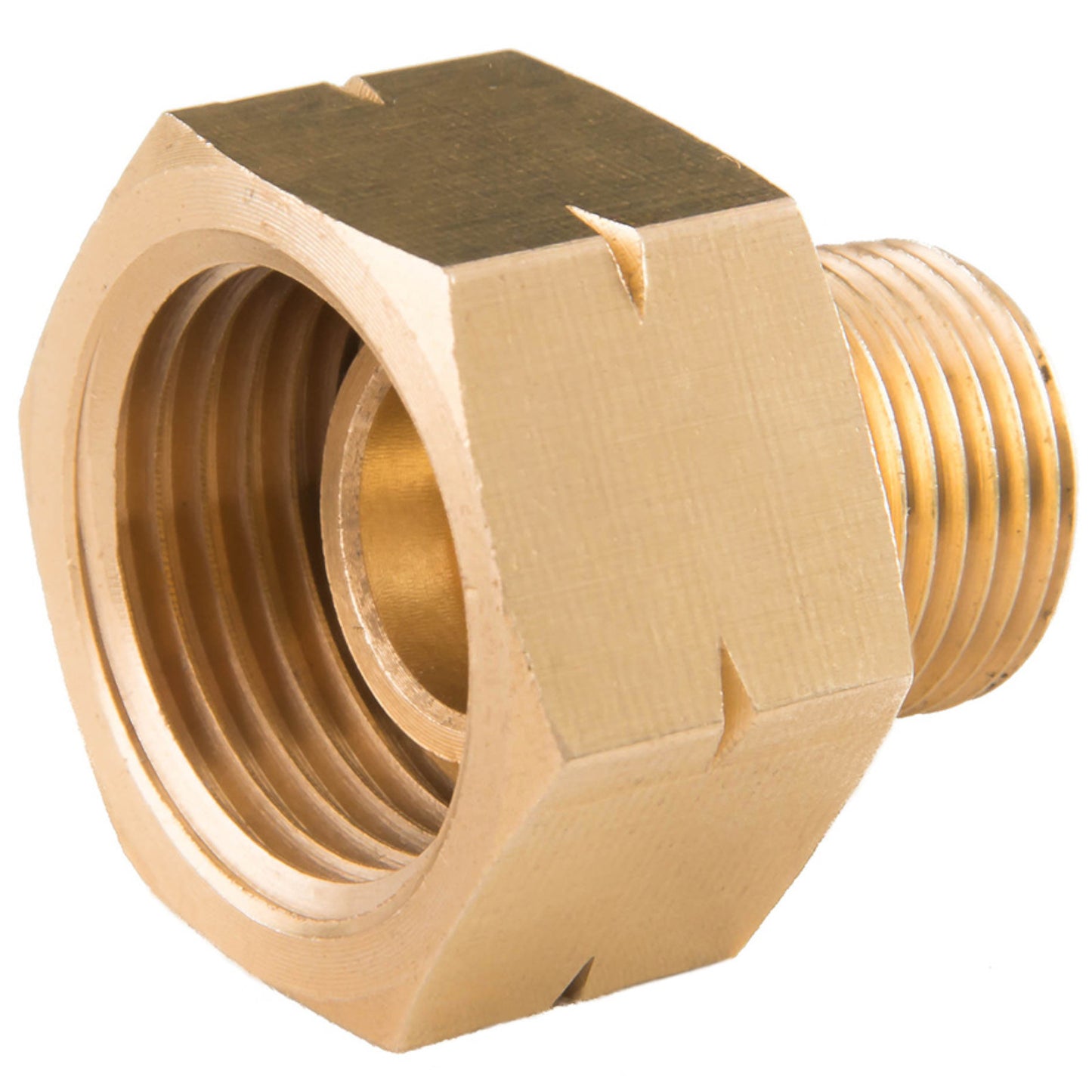 Reducing gas cylinder adapter 21.8mm L - 3/8" L - Carlat