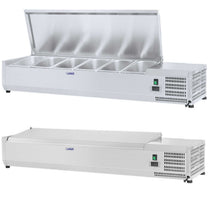 Refrigeration top with steel cover 6x GN1/4 140cm - Carlat
