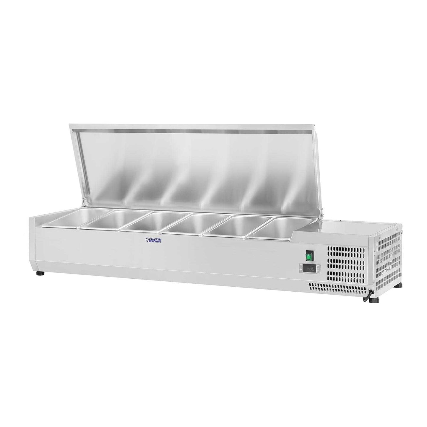 Refrigeration top with steel cover 6x GN1/4 140cm - Carlat