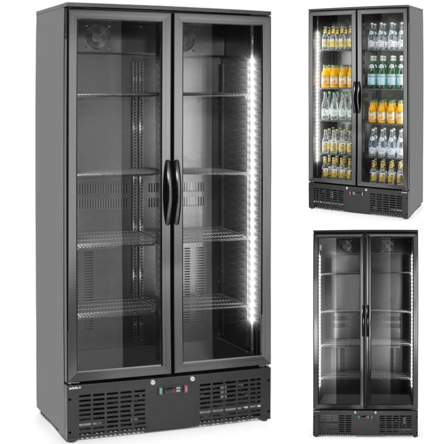 Refrigerator Accessories – 2-door bar fridge, 8 shelves, LED, 384 - Carlat