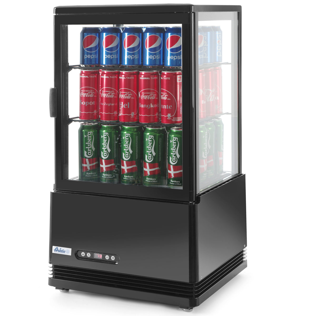 Refrigerator Accessories – Adjustable glass refrigerated display cabinet 58L 2 - Carlat